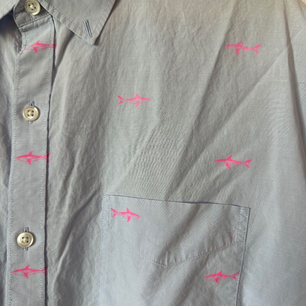 Men’s Bonobos Everyday Shit Light Blue with Sharks XXL - Picture 2 of 4